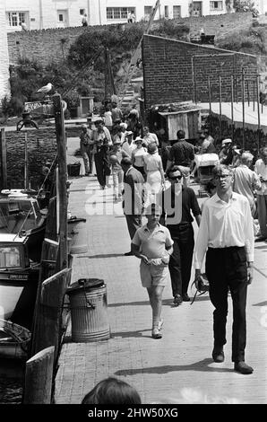 Allgemeine Szenen in Polperro, Cornwall. 13.. Juli 1967. Stockfoto