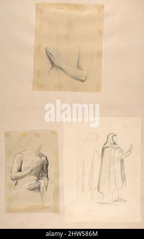 Kunst inspiriert von einer Studie für Clovis (mittleres Register); B. Studie für Clovis (mittleres Register); c. St. Dominic und ein weiterer Bruder, nach Fra Angelico; (Studien für Wandmalereien in der Kapelle Saint Remi, Sainte-Clotilde, Paris, 1858), 19. Jahrhundert, A, B. Schwarze Kreide, verstärkt mit, von Artotop modernisierte Classic Works mit einem Schuss Modernität. Formen, Farbe und Wert, auffällige visuelle Wirkung auf Kunst. Emotionen durch Freiheit von Kunstwerken auf zeitgemäße Weise. Eine zeitlose Botschaft, die eine wild kreative neue Richtung verfolgt. Künstler, die sich dem digitalen Medium zuwenden und die Artotop NFT erschaffen Stockfoto