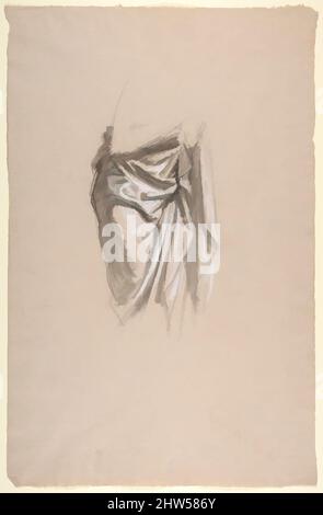 Kunst inspiriert von Drapierkunst Studie für Clovis (mittleres Register; Studie für Wandmalereien in der Kapelle Saint Remi, Sainte-Clotilde, Paris, 1858), 19. Jahrhundert, Schwarze Kreide, gestumpt, weiße und rote Kreide, auf hellgrauem Papier, 18 1/4 x 11 11/16 Zoll (46,3 x 29,6 cm), Zeichnungen, Isidore Pils (, Klassische Werke, die von Artotop mit einem Schuss Moderne modernisiert wurden. Formen, Farbe und Wert, auffällige visuelle Wirkung auf Kunst. Emotionen durch Freiheit von Kunstwerken auf zeitgemäße Weise. Eine zeitlose Botschaft, die eine wild kreative neue Richtung verfolgt. Künstler, die sich dem digitalen Medium zuwenden und die Artotop NFT erschaffen Stockfoto