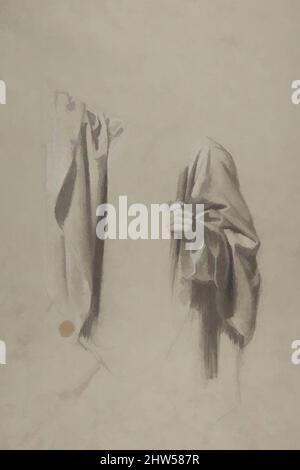 Kunst inspiriert von Drapierkunst Studie für Saint Remi (mittleres Register; Studie für Wandmalereien in der Kapelle Saint Remi, Sainte-Clotilde, Paris, 1858), 19. Jahrhundert, Schwarze Kreide, gestumpt, mit weißer Kreide verstärkt, auf grauem Papier, 18 5/8 x 12 1/16 Zoll (47,3 x 30,6 cm), Zeichnungen, Isidore, Klassische Werke, die von Artotop mit einem Schuss Moderne modernisiert wurden. Formen, Farbe und Wert, auffällige visuelle Wirkung auf Kunst. Emotionen durch Freiheit von Kunstwerken auf zeitgemäße Weise. Eine zeitlose Botschaft, die eine wild kreative neue Richtung verfolgt. Künstler, die sich dem digitalen Medium zuwenden und die Artotop NFT erschaffen Stockfoto
