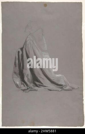 Von Bischof inspirierte Kunst (unteres Register; Studie für Wandmalereien in der Kapelle Saint Remi, Sainte-Clotilde, Paris, 1858), 19. Jahrhundert, Schwarze Kreide, gestumpt, weiße Kreide, auf dunkelgrauem Papier, 18 15/16 x 12 5/16 Zoll (48,1 x 31,4 cm), Zeichnungen, Isidore Pils (französisch, Paris 1813/15–1875, Klassische Werke, die von Artotop mit einem Schuss Moderne modernisiert wurden. Formen, Farbe und Wert, auffällige visuelle Wirkung auf Kunst. Emotionen durch Freiheit von Kunstwerken auf zeitgemäße Weise. Eine zeitlose Botschaft, die eine wild kreative neue Richtung verfolgt. Künstler, die sich dem digitalen Medium zuwenden und die Artotop NFT erschaffen Stockfoto