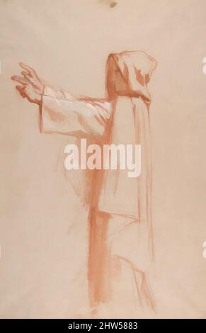 Kunst inspiriert von Mönch (unteres Register; Studie für Wandmalereien in der Kapelle Saint Remi, Sainte-Clotilde, Paris, 1858), 19. Jahrhundert, Rote Kreide, gestumpt, mit weißer Kreide verstärkt, Spuren schwarzer Kreide, auf hellgrauem Papier, 18 3/16 x 11 3/4 Zoll (46,3 x 29,8 cm), Zeichnungen, Isidore, Klassische Werke, die von Artotop mit einem Schuss Moderne modernisiert wurden. Formen, Farbe und Wert, auffällige visuelle Wirkung auf Kunst. Emotionen durch Freiheit von Kunstwerken auf zeitgemäße Weise. Eine zeitlose Botschaft, die eine wild kreative neue Richtung verfolgt. Künstler, die sich dem digitalen Medium zuwenden und die Artotop NFT erschaffen Stockfoto