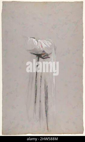 Kunst inspiriert von Drapierkunst Studie für einen Mönch (unteres Register; Studie für Wandmalereien in der Kapelle Saint Remi, Sainte-Clotilde, Paris, 1858), 19. Jahrhundert, Schwarz-weiße Kreide, Spuren von roter Kreide, auf grauem Papier, 19 x 11 11/16 Zoll (48,3 x 29,7 cm), Zeichnungen, Isidore Pils (französisch, Klassische Werke, die von Artotop mit einem Schuss Moderne modernisiert wurden. Formen, Farbe und Wert, auffällige visuelle Wirkung auf Kunst. Emotionen durch Freiheit von Kunstwerken auf zeitgemäße Weise. Eine zeitlose Botschaft, die eine wild kreative neue Richtung verfolgt. Künstler, die sich dem digitalen Medium zuwenden und die Artotop NFT erschaffen Stockfoto