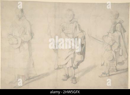 Kunst inspiriert von Figurenstudie: Ein alter Mann mit Hut und Blick nach vorne und ein junger Mann mit Fackel und Hut, von vorne und von links gesehen; Verso: Studie eines Kopfes, n.d., Schwarze Kreide, Blatt: 7 5/16 x 10 11/16 Zoll (18,5 x 27,1 cm), Zeichnungen, Antoine Sallaert (, Klassische Werke, die von Artotop mit einem Schuss Moderne modernisiert wurden. Formen, Farbe und Wert, auffällige visuelle Wirkung auf Kunst. Emotionen durch Freiheit von Kunstwerken auf zeitgemäße Weise. Eine zeitlose Botschaft, die eine wild kreative neue Richtung verfolgt. Künstler, die sich dem digitalen Medium zuwenden und die Artotop NFT erschaffen Stockfoto