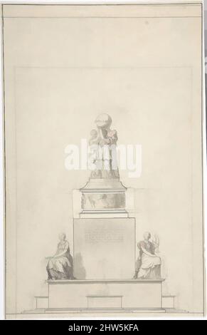 Art Inspired by Design for Monument, 18. Century, Stift und schwarze Tinte, Graphit, Blatt: 11 1/2 x 7 5/16 Zoll (29,2 x 18,6 cm), Zeichnungen, Anonym, Französisch, 18. Jahrhundert, Klassische Werke, die von Artotop mit einem Hauch von Moderne modernisiert wurden. Formen, Farbe und Wert, auffällige visuelle Wirkung auf Kunst. Emotionen durch Freiheit von Kunstwerken auf zeitgemäße Weise. Eine zeitlose Botschaft, die eine wild kreative neue Richtung verfolgt. Künstler, die sich dem digitalen Medium zuwenden und die Artotop NFT erschaffen Stockfoto