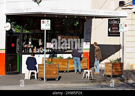 Ballarat Australia / Pancho Restaurant und Bar. Die Café- und Restaurantszene von Ballarat blüht und das Pancho Restaurant ist bei den Einheimischen sehr beliebt Stockfoto