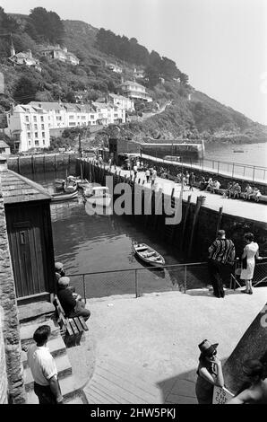 Allgemeine Szenen in Polperro, Cornwall. 13.. Juli 1967. Stockfoto