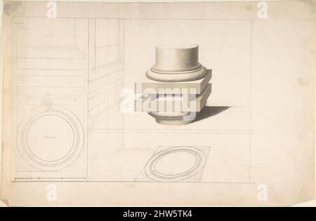 Kunst inspiriert von den Projektionen der Säulen, 18. Jahrhundert, Stift und schwarze Tinte, grau und braun waschen, Blatt: 11 1/2 x 16 3/4 Zoll (29,2 x 42,5 cm), Anonymous, British, 18. Century, Klassische Werke, die von Artotop mit einem Schuss Moderne modernisiert wurden. Formen, Farbe und Wert, auffällige visuelle Wirkung auf Kunst. Emotionen durch Freiheit von Kunstwerken auf zeitgemäße Weise. Eine zeitlose Botschaft, die eine wild kreative neue Richtung verfolgt. Künstler, die sich dem digitalen Medium zuwenden und die Artotop NFT erschaffen Stockfoto