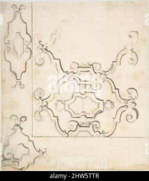 Art Inspired by Design for Altar frontal, 18. Century, Stift mit brauner und schwarzer Tinte, Pinsel und Grauwäsche, 6 13/16 x 5 3/4 Zoll (17,3 x 14,6 cm), Anonym, italienisch, piemontesisch, 18. Jahrhundert, Klassische Werke, die von Artotop mit einem Hauch von Moderne modernisiert wurden. Formen, Farbe und Wert, auffällige visuelle Wirkung auf Kunst. Emotionen durch Freiheit von Kunstwerken auf zeitgemäße Weise. Eine zeitlose Botschaft, die eine wild kreative neue Richtung verfolgt. Künstler, die sich dem digitalen Medium zuwenden und die Artotop NFT erschaffen Stockfoto