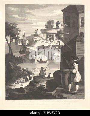 Art Inspired by Satire on False Perspective: Frontispiz to 'Kirby's Perspective', Februar 1754, Radierung und Gravur; zweiter Zustand von zwei, Bild: 8 1/8 x 6 13/16 Zoll (20,6 x 17,3 cm), Drucke, After William Hogarth (British, London 1697–1764 London, Klassische Werke, die von Artotop mit einem Schuss Moderne modernisiert wurden. Formen, Farbe und Wert, auffällige visuelle Wirkung auf Kunst. Emotionen durch Freiheit von Kunstwerken auf zeitgemäße Weise. Eine zeitlose Botschaft, die eine wild kreative neue Richtung verfolgt. Künstler, die sich dem digitalen Medium zuwenden und die Artotop NFT erschaffen Stockfoto