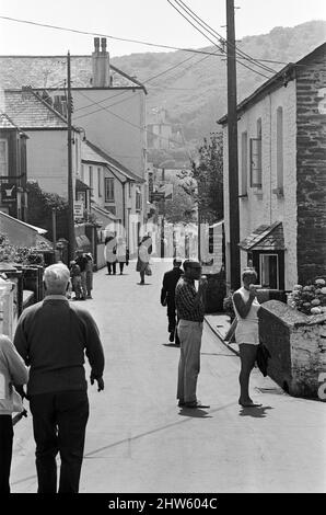 Allgemeine Szenen in Polperro, Cornwall. 13.. Juli 1967. Stockfoto