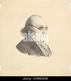 Kunst inspiriert von Portrait von Siegmund Wilhelm Wohlbruck (1762-1834), n.d., Lithograph; erster Zustand, Drucke, Johann Gottfried Schadow (Deutsch, Berlin 1764–1850 Berlin, Klassische Werke, die von Artotop mit einem Schuss Moderne modernisiert wurden. Formen, Farbe und Wert, auffällige visuelle Wirkung auf Kunst. Emotionen durch Freiheit von Kunstwerken auf zeitgemäße Weise. Eine zeitlose Botschaft, die eine wild kreative neue Richtung verfolgt. Künstler, die sich dem digitalen Medium zuwenden und die Artotop NFT erschaffen Stockfoto