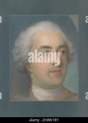 Von Préparation inspirierte Kunst für ein Porträt Ludwigs XV. (1710-1774), CA5, Pastell auf blauem Papier, gewölbte Oberseite, Blatt (Originalblatt): 12 7/8 x 9 7/16 Zoll (32,7 x 24 cm), Zeichnungen, Maurice Quentin de La Tour (Französisch, Saint-Quentin 1704–1788 Saint-Quentin), im Zeitalter der Aufklärung, als die klassischen Werke von Artotop mit einem Schuss Moderne modernisiert wurden. Formen, Farbe und Wert, auffällige visuelle Wirkung auf Kunst. Emotionen durch Freiheit von Kunstwerken auf zeitgemäße Weise. Eine zeitlose Botschaft, die eine wild kreative neue Richtung verfolgt. Künstler, die sich dem digitalen Medium zuwenden und die Artotop NFT erschaffen Stockfoto
