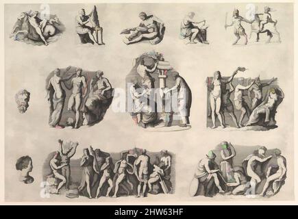 Kunst inspiriert von Speculum Romanae Magnificentiae: Sujets after Antique Cameos and Gems, ca. 1550–77, Gravieren. Staat i vor Zahlen, Abzüge, Anonymous, italienisch, 16. Jahrhundert, Nach Battista Franco (italienisch, Venedig ca. 1510–1561 Venedig, Klassisches von Artotop modernisiertes Werk mit einem Schuss Moderne. Formen, Farbe und Wert, auffällige visuelle Wirkung auf Kunst. Emotionen durch Freiheit von Kunstwerken auf zeitgemäße Weise. Eine zeitlose Botschaft, die eine wild kreative neue Richtung verfolgt. Künstler, die sich dem digitalen Medium zuwenden und die Artotop NFT erschaffen Stockfoto