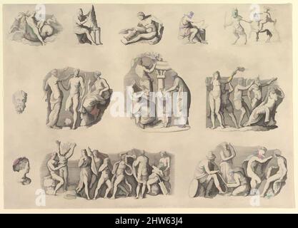 Kunst inspiriert von Speculum Romanae Magnificentiae: Motive nach antiken Kameen und Gems, ausgeführt ca. 1550–77, gedruckt nach 1577, Gravur. Staat ii, Drucke, Anonymous, italienisch, 16. Jahrhundert, Nach Battista Franco (italienisch, Venedig ca. 1510–1561 Venedig, Klassisches von Artotop modernisiertes Werk mit einem Schuss Moderne. Formen, Farbe und Wert, auffällige visuelle Wirkung auf Kunst. Emotionen durch Freiheit von Kunstwerken auf zeitgemäße Weise. Eine zeitlose Botschaft, die eine wild kreative neue Richtung verfolgt. Künstler, die sich dem digitalen Medium zuwenden und die Artotop NFT erschaffen Stockfoto