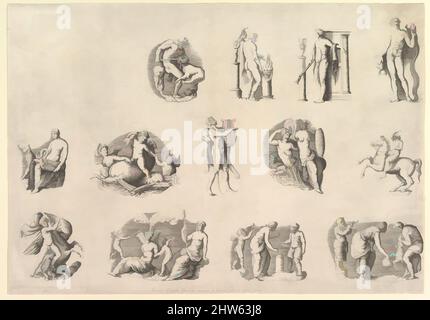 Kunst inspiriert von Speculum Romanae Magnificentiae: Motive nach antiken Kameen und Gems, ausgeführt ca. 1550–77, gedruckt nach 1577, Gravur. Staat ii, Drucke, Anonymous, italienisch, 16. Jahrhundert, Nach Battista Franco (italienisch, Venedig ca. 1510–1561 Venedig, Klassisches von Artotop modernisiertes Werk mit einem Schuss Moderne. Formen, Farbe und Wert, auffällige visuelle Wirkung auf Kunst. Emotionen durch Freiheit von Kunstwerken auf zeitgemäße Weise. Eine zeitlose Botschaft, die eine wild kreative neue Richtung verfolgt. Künstler, die sich dem digitalen Medium zuwenden und die Artotop NFT erschaffen Stockfoto