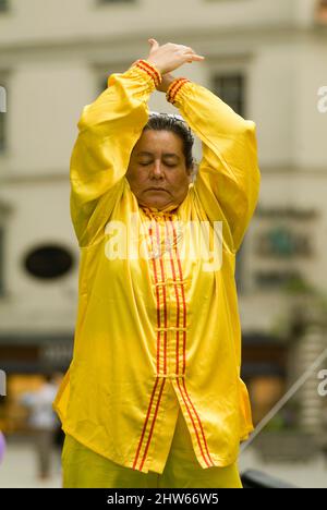 Wien, Österreich. 12. Juli 2006. Falun Dafa Demonstration in Wien Stockfoto