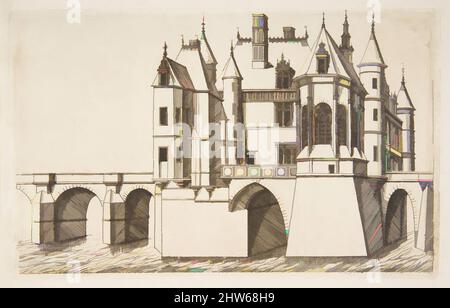 Kunst inspiriert von Château de Chenonceau, Nr. 2 (Château de Chenonceau, Nr. 2), 1856, Radierung auf Papier; erster Zustand von drei, Platte: 4 5/8 x 7 3/8 Zoll (11,7 x 18,7 cm), Drucke, Charles Meryon (französisch, 1821–1868, Klassische Werke, die von Artotop mit einem Schuss Moderne modernisiert wurden. Formen, Farbe und Wert, auffällige visuelle Wirkung auf Kunst. Emotionen durch Freiheit von Kunstwerken auf zeitgemäße Weise. Eine zeitlose Botschaft, die eine wild kreative neue Richtung verfolgt. Künstler, die sich dem digitalen Medium zuwenden und die Artotop NFT erschaffen Stockfoto