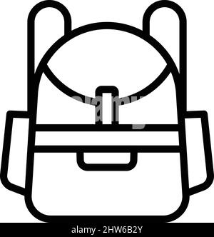 Biker Rucksack Symbol Umriss Vektor. Motorgetriebe. Motorrad Stock Vektor