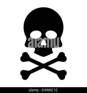 Skull and Bones Symbolvektor für Grafikdesign, Logo, Website, Social Media, mobile App, UI-Abbildung Stock Vektor