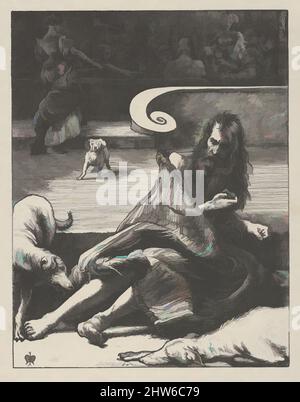 Kunst inspiriert vom Reichen und Lazarus (die Gleichnisse unseres Herrn und Erlösers Jesus Christus), 1864, Holzstich; Proof auf Indiens Papier, Bild: 5 1/2 x 4 5/16 Zoll (13,9 x 10,9 cm), Drucke, After Sir John Everett Millais (British, Southampton 1829–1896 London), IT Topped Millais Seven, Klassische Werke, die von Artotop mit einem Schuss Moderne modernisiert wurden. Formen, Farbe und Wert, auffällige visuelle Wirkung auf Kunst. Emotionen durch Freiheit von Kunstwerken auf zeitgemäße Weise. Eine zeitlose Botschaft, die eine wild kreative neue Richtung verfolgt. Künstler, die sich dem digitalen Medium zuwenden und die Artotop NFT erschaffen Stockfoto
