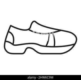 Sneaker-Ikone. Outline Schuhe Zeichen. Sportschuhe. Stock Vektor