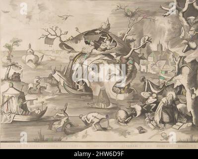 Art inspired by the Temptation of St. Anthony, 1556, Gravur, Blatt: 10 5/16 x 13 3/8 Zoll (26,2 x 33,9 cm), Drucke, nach Pieter Bruegel dem Älteren (Niederländisch, Breda (?) Ca. 1525–1569 Brüssel), Pieter van der Heyden (Niederländisch, ca. 1525–1569, von Artotop modernisierte klassische Werke mit einem Schuss Moderne. Formen, Farbe und Wert, auffällige visuelle Wirkung auf Kunst. Emotionen durch Freiheit von Kunstwerken auf zeitgemäße Weise. Eine zeitlose Botschaft, die eine wild kreative neue Richtung verfolgt. Künstler, die sich dem digitalen Medium zuwenden und die Artotop NFT erschaffen Stockfoto