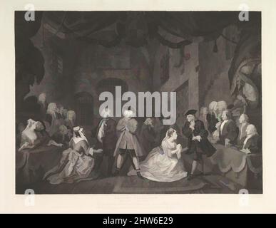 Kunst inspiriert von der Bettler's Opera, III. Akt, 1. Juli 1790, Radierung und Gravur, Platte: 18 x 23 1/8 Zoll (45,7 x 58,8 cm), Drucke, After William Hogarth (British, London 1697–1764 London, Klassische Werke, die von Artotop mit einem Schuss Moderne modernisiert wurden. Formen, Farbe und Wert, auffällige visuelle Wirkung auf Kunst. Emotionen durch Freiheit von Kunstwerken auf zeitgemäße Weise. Eine zeitlose Botschaft, die eine wild kreative neue Richtung verfolgt. Künstler, die sich dem digitalen Medium zuwenden und die Artotop NFT erschaffen Stockfoto