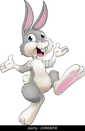 Osterhase Cartoon Rabbit Illustration Stock Vektor
