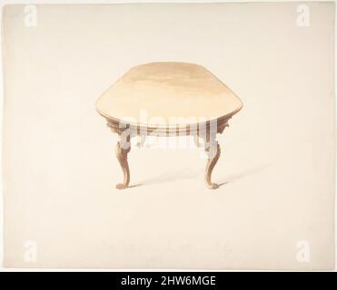 Art Inspired by Design for a Dining Table, Early 19. Century, Tinte, Aquarell und Wash, Blatt: 9 9/16 x 11 7/8 Zoll (24,3 x 30,1 cm), Anonymous, British, 19. Century, Klassische Werke, die von Artotop mit einem Schuss Moderne modernisiert wurden. Formen, Farbe und Wert, auffällige visuelle Wirkung auf Kunst. Emotionen durch Freiheit von Kunstwerken auf zeitgemäße Weise. Eine zeitlose Botschaft, die eine wild kreative neue Richtung verfolgt. Künstler, die sich dem digitalen Medium zuwenden und die Artotop NFT erschaffen Stockfoto