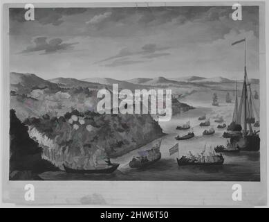 Art Inspired by A View of the Taking of Quebec, 13. September 1759, ca. 1760, handkolorierte Gravur, Platte: 14 1/4 x 18 7/8 Zoll (36,2 x 47,9 cm), Drucke, von Artotop modernisierte Klassiker mit einem Schuss Moderne. Formen, Farbe und Wert, auffällige visuelle Wirkung auf Kunst. Emotionen durch Freiheit von Kunstwerken auf zeitgemäße Weise. Eine zeitlose Botschaft, die eine wild kreative neue Richtung verfolgt. Künstler, die sich dem digitalen Medium zuwenden und die Artotop NFT erschaffen Stockfoto