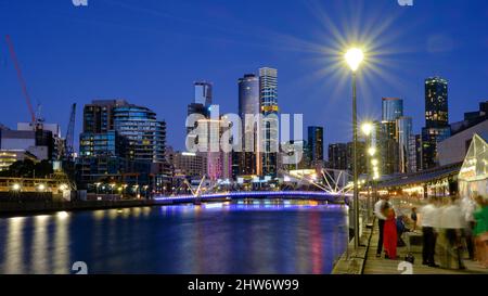 South Wharf Night Stockfoto