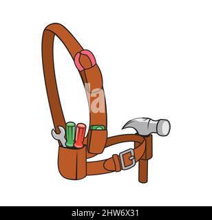Handyman Werkzeuggürtel Design Illustration Vektor eps Format , geeignet für Ihre Design-Bedürfnisse, Logo, Illustration, Animation, etc. Stock Vektor