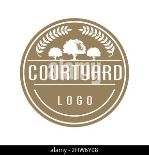 Hof Logo Design Illustration Vektor eps Format , geeignet für Ihre Design-Bedürfnisse, Logo, Illustration, Animation, etc. Stock Vektor