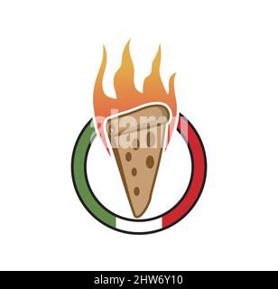Italienische Pizza Logo Design Illustration Vektor eps Format , geeignet für Ihre Design-Bedürfnisse, Logo, Illustration, Animation, etc. Stock Vektor