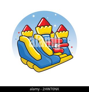 Bounce House Design Illustration Vektor eps-Format , geeignet für Ihr Design Bedürfnisse, Logo, Illustration, Animation, etc. Stock Vektor