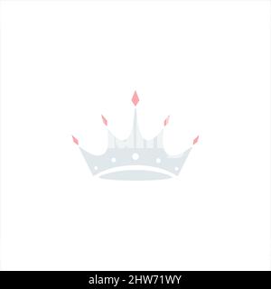 Silhouette einer Krone. Symbolvektordarstellung isoliert auf weißem Hintergrund. Stock Vektor
