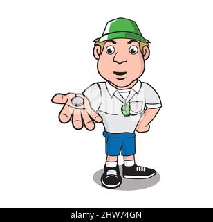 Schiedsrichter Cartoon Charakter Design Illustration Vektor eps Format , geeignet für Ihre Design-Bedürfnisse, Logo, Illustration, Animation, etc. Stock Vektor