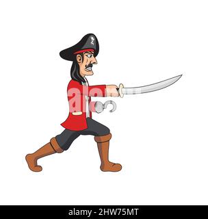 Cartoon von Piraten Design Illustration Vektor eps Format , geeignet für Ihre Design-Bedürfnisse, Logo, Illustration, Animation, etc. Stock Vektor