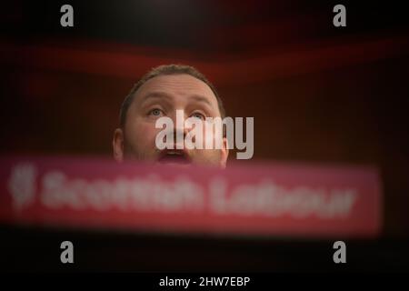 Glasgow, Schottland, Großbritannien. 04. März 2022. Glasgow Schottland, Großbritannien, 04 2022. März Ian Murray MP spricht auf der Scottish Labor Conference, Quelle: SST/Alamy Live News Stockfoto