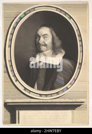 Kunst inspiriert von Portrait of Jean Loret, 17. Jahrhundert, Gravur, Bild: 10 1/4 x 7 5/16 Zoll (26 x 18,5 cm), Drucke, Robert Nanteuil (Französisch, Reims 1623–1678 Paris, Klassische Werke, die von Artotop mit einem Schuss Moderne modernisiert wurden. Formen, Farbe und Wert, auffällige visuelle Wirkung auf Kunst. Emotionen durch Freiheit von Kunstwerken auf zeitgemäße Weise. Eine zeitlose Botschaft, die eine wild kreative neue Richtung verfolgt. Künstler, die sich dem digitalen Medium zuwenden und die Artotop NFT erschaffen Stockfoto