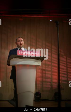 Glasgow, Schottland, Großbritannien. 04. März 2022. Glasgow Schottland, Großbritannien, 04 2022. März Ian Murray MP spricht auf der Scottish Labor Conference, Quelle: SST/Alamy Live News Stockfoto