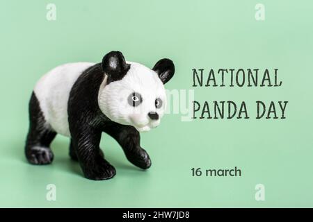 National Panda Day 16. März Feiern Sie die flauschigsten, Bambus-fressenden Bären, die für China Nationalstolz sind. Deshalb ist es wichtig, prot Stockfoto