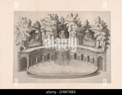Kunst inspiriert von Speculum Romanae Magnificentiae: Brunnen und Gärten der Villa d'Este in Tivoli, 1575, Radierung; erster Zustand von zwei (Robert-Dumesnil), Blatt: 12 3/16 x 16 3/4 Zoll (31 x 42,5 cm), Drucke, Etienne DuPérac (französisch, ca. 1535–1604, von Artotop modernisierte klassische Werke mit einem Schuss Moderne. Formen, Farbe und Wert, auffällige visuelle Wirkung auf Kunst. Emotionen durch Freiheit von Kunstwerken auf zeitgemäße Weise. Eine zeitlose Botschaft, die eine wild kreative neue Richtung verfolgt. Künstler, die sich dem digitalen Medium zuwenden und die Artotop NFT erschaffen Stockfoto