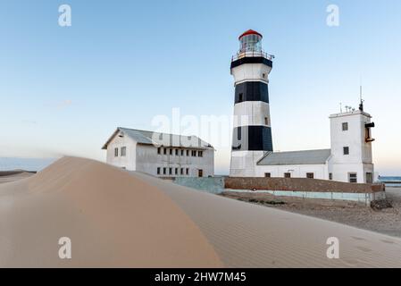 Cape Recife Lighthouse, Baujahr 1851, Cape Recife, Port Elizabeth/Gqberha, Eastern Cape Province, Südafrika, 26. Februar 2022. Stockfoto