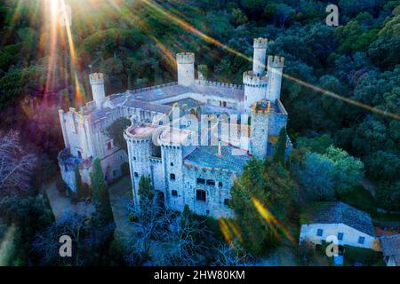 Santa florentina Schloss in Canet de Mar Maresme Costa Brava Provinz Barcelona Katalonien Spanien Set der TV-Serie Spiel der Throne Stockfoto