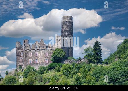 Rheintal, Deutschland. Maus Schloss. Stockfoto