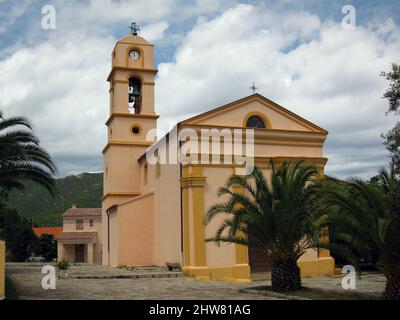 Galerie auf Korsika: Die Eglise Sainte-Marie - Chjesa Santa-Maria Stockfoto