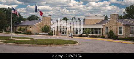 West Branch, Iowa. Herbert Hoover Präsidentenbibliothek und Museum. Stockfoto