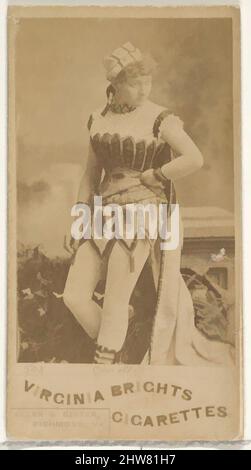 Kunst inspiriert von Card 508, Conolly, aus der Schauspielerserie (N45, Typ 1) für Virginia Brights Cigarettes, ca. 1888, Albuminfoto, Blatt: 2 3/4 x 1 3/8 Zoll (7 x 3,5 cm), Handelskarten aus der Serie 'Schauspieler und Schauspielerinnen' (N45, Typ 1), herausgegeben ca. 1888 von Allen, Classic Works modernisiert von Artotop mit einem Schuss Moderne. Formen, Farbe und Wert, auffällige visuelle Wirkung auf Kunst. Emotionen durch Freiheit von Kunstwerken auf zeitgemäße Weise. Eine zeitlose Botschaft, die eine wild kreative neue Richtung verfolgt. Künstler, die sich dem digitalen Medium zuwenden und die Artotop NFT erschaffen Stockfoto